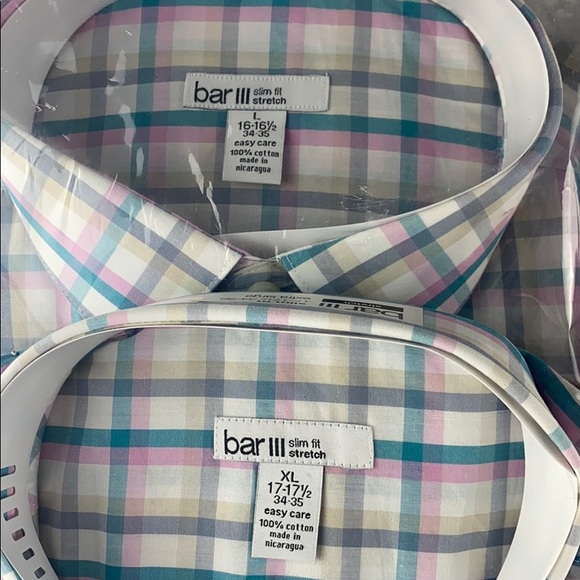 Bar III Slim Fit Stretch Multi Dress Shirt Mens - Picture 7 of 7